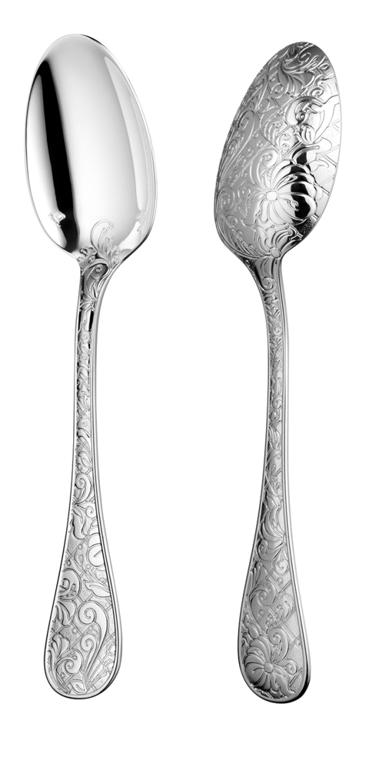 flatware Christofle silver plated jardin d eden espresso spoons 54236